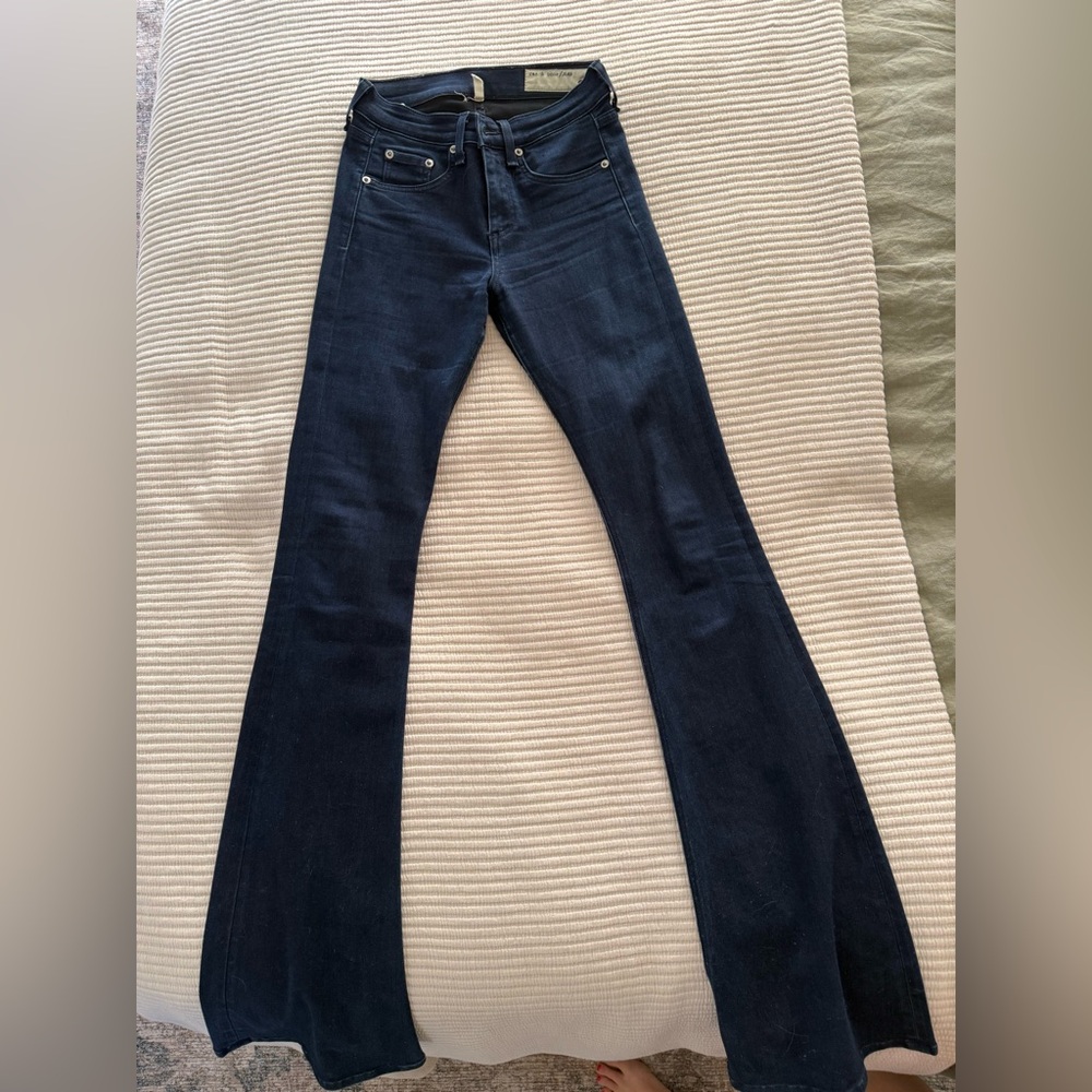 rag & bone Dark Blue Flare Jeans
